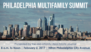 The Philadelphia Multifamily Summit will be held from 8 a.m. to Noon on Thursday, February 2.